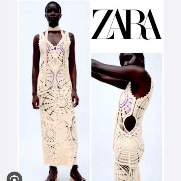Zara Dresses & Skirts - Zara Cut Out Crochet Dress